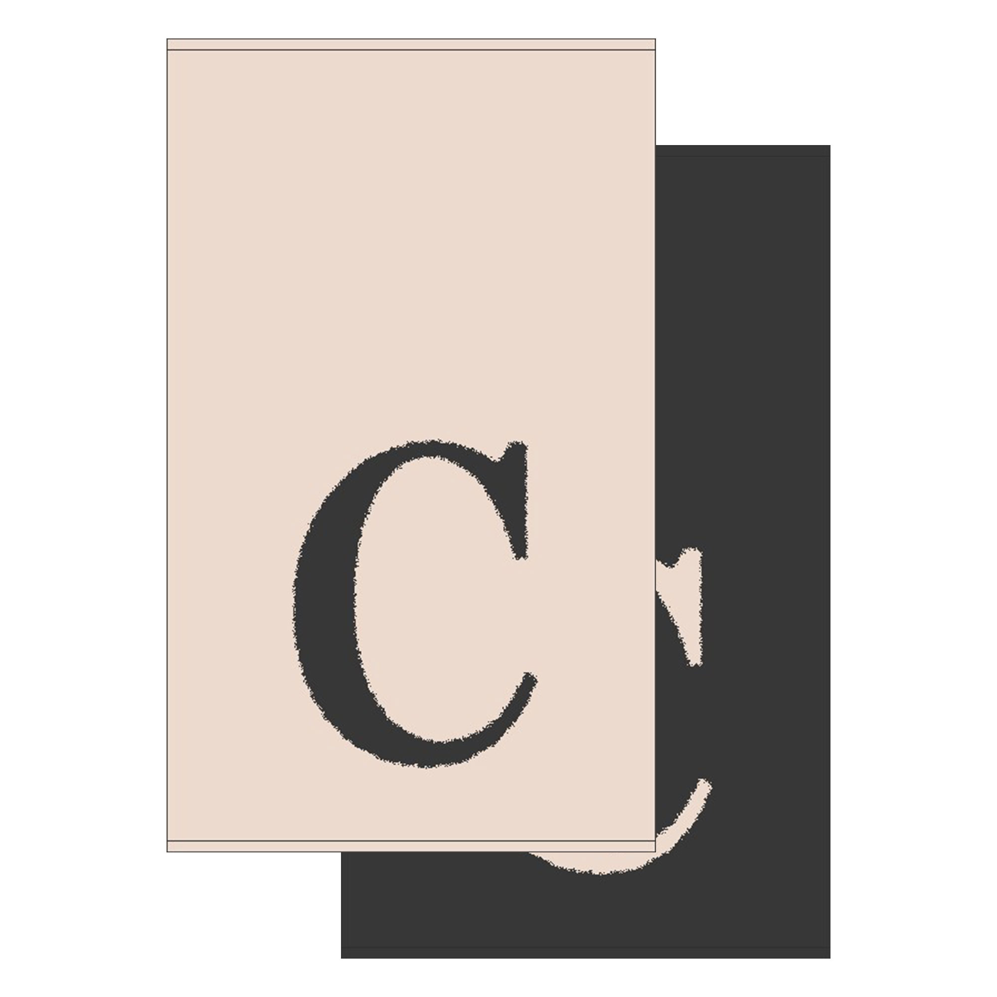 2er Set - Kleines Handtuch mit Buchstabe "C", 2 Farben 2er Set - Kleines Handtuch mit Buchstabe "C", 2 Farben