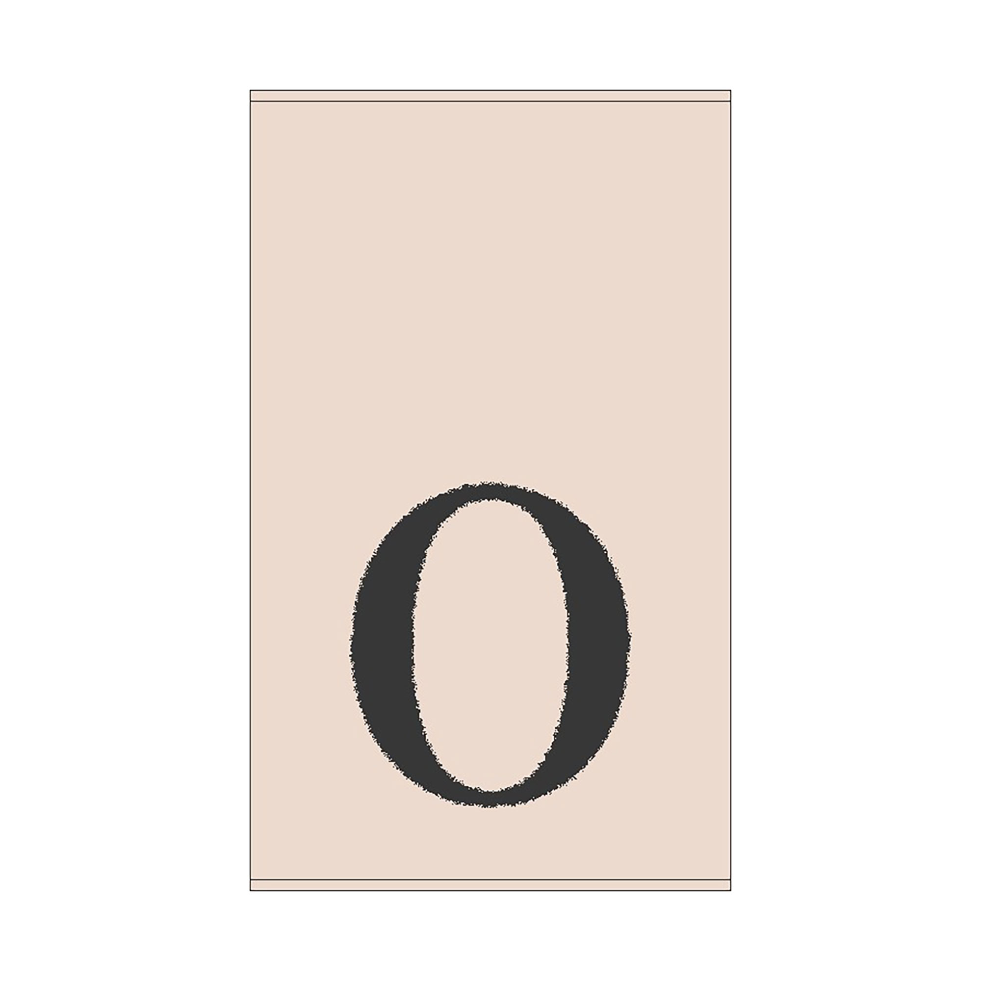 2er Set - Kleines Handtuch mit Buchstabe "O", 2 Farben  