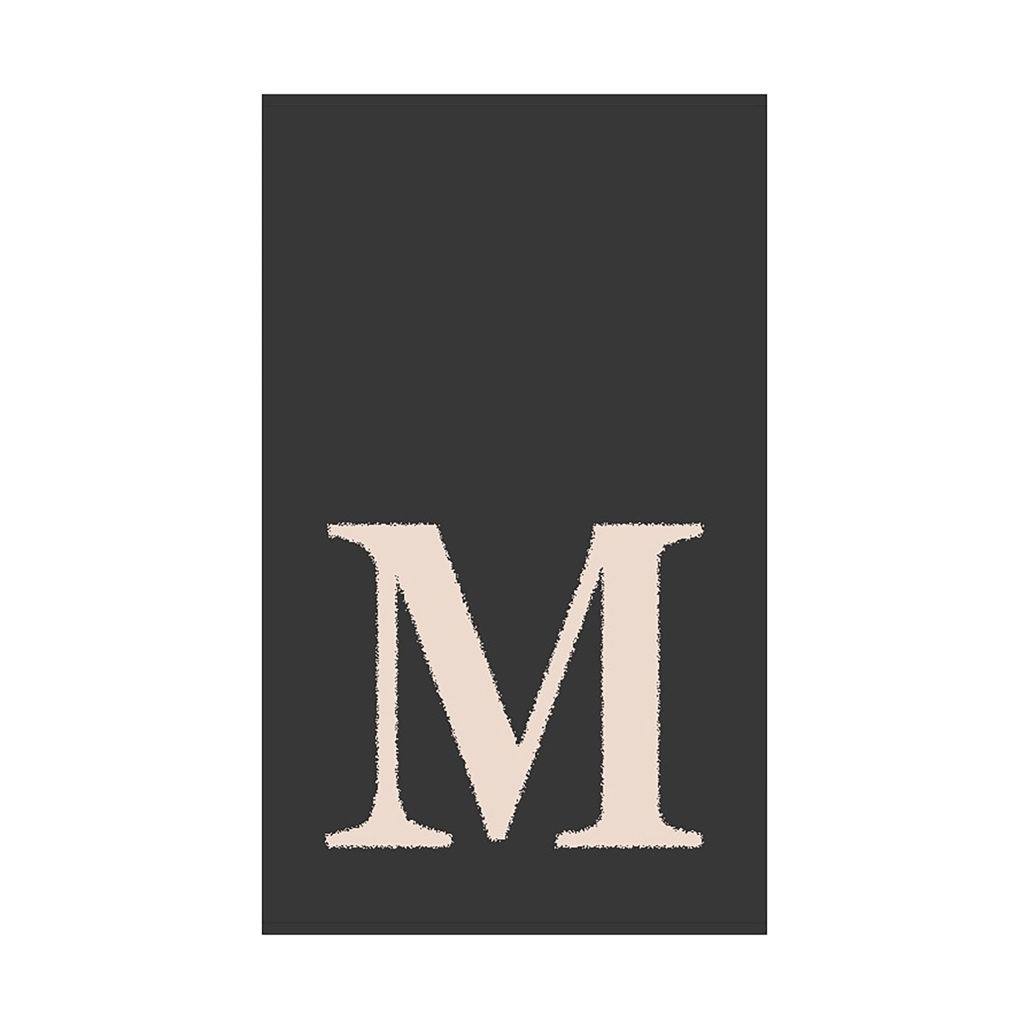 2er Set - Kleines Handtuch mit Buchstabe "M", 2 Farben 