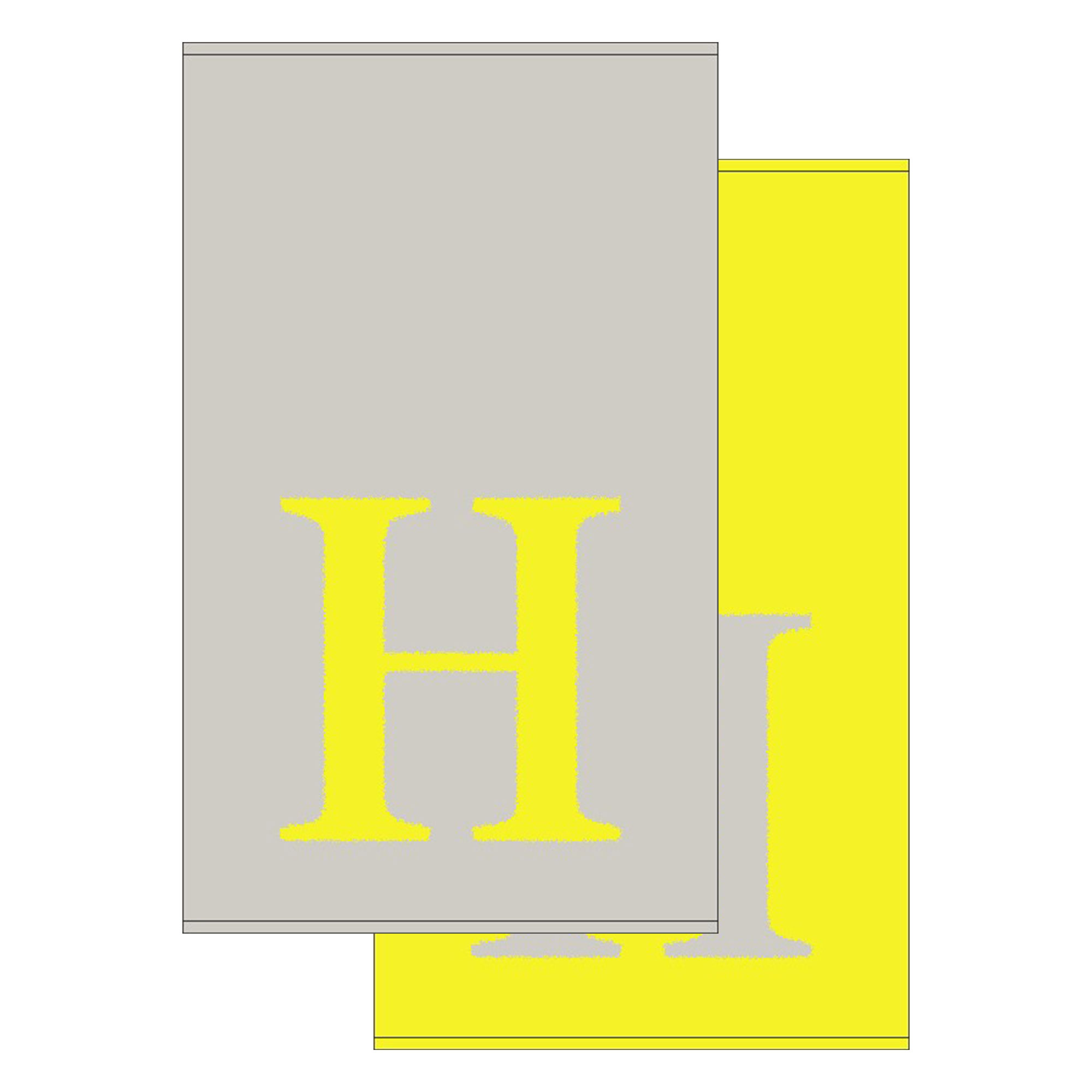 2er Set - Kleines Handtuch mit Buchstabe "H", 2 Farben 