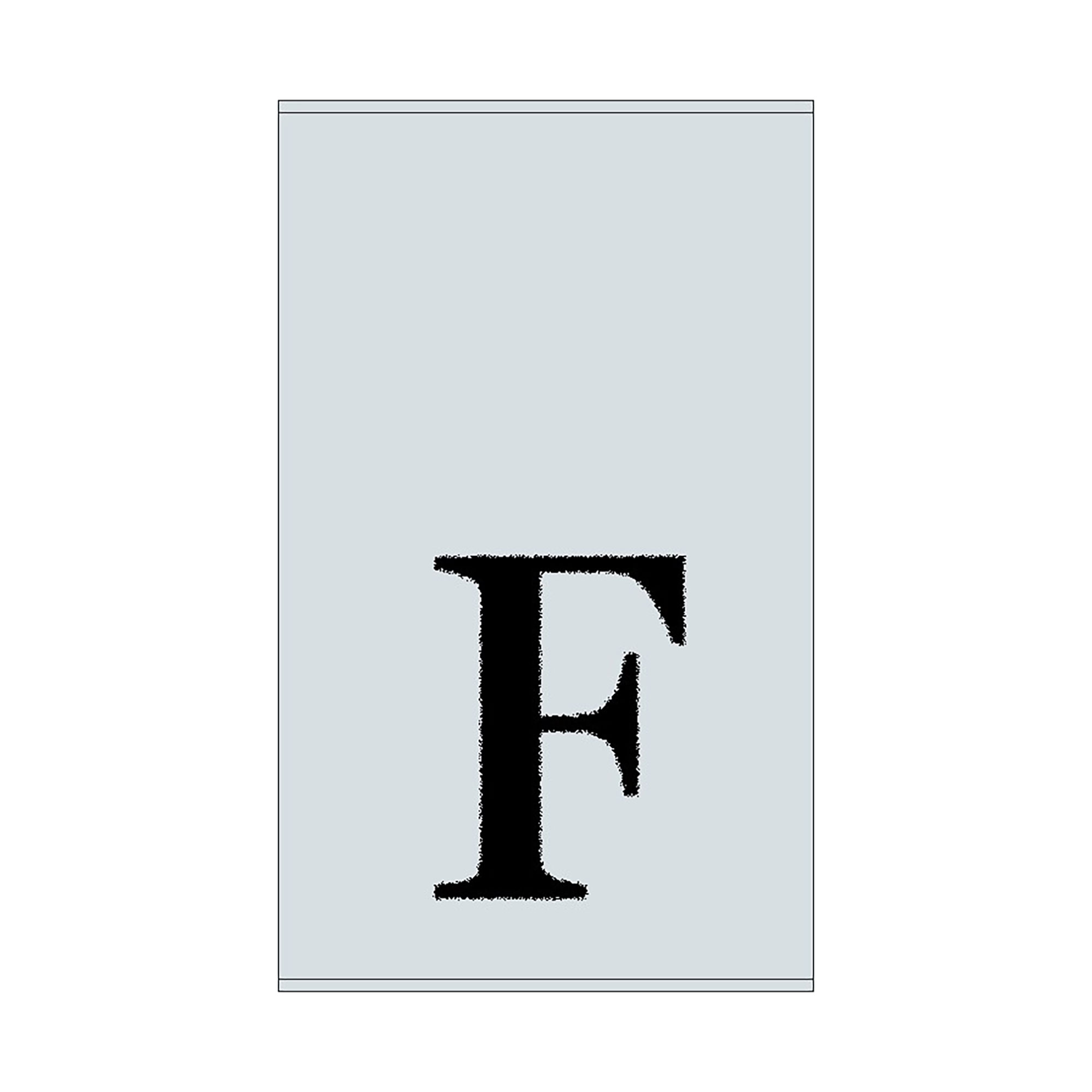 2er Set - Kleines Handtuch mit Buchstabe "F", 2 Farben 