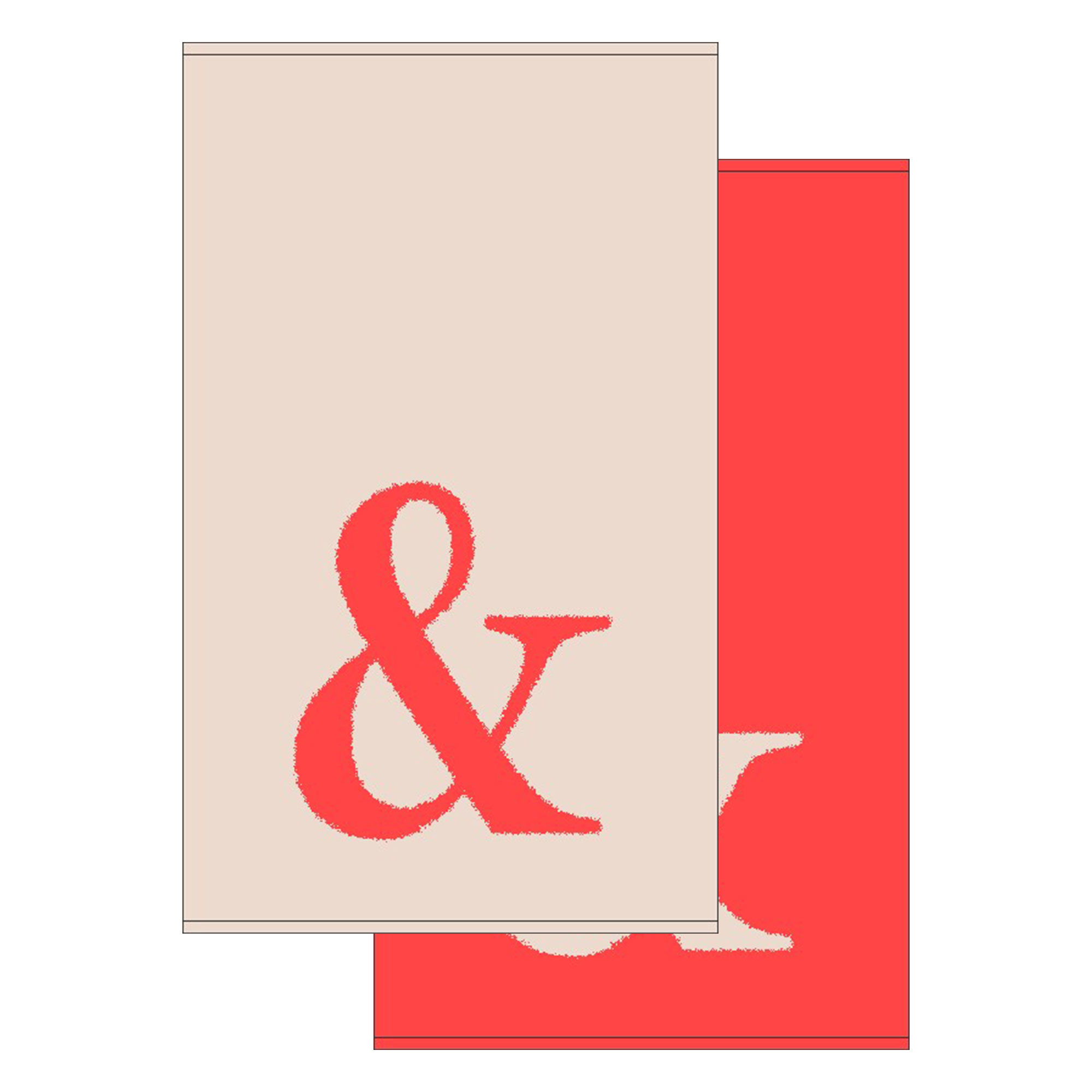 2er Set - Kleines Handtuch mit Buchstabe "&", 2 Farben   