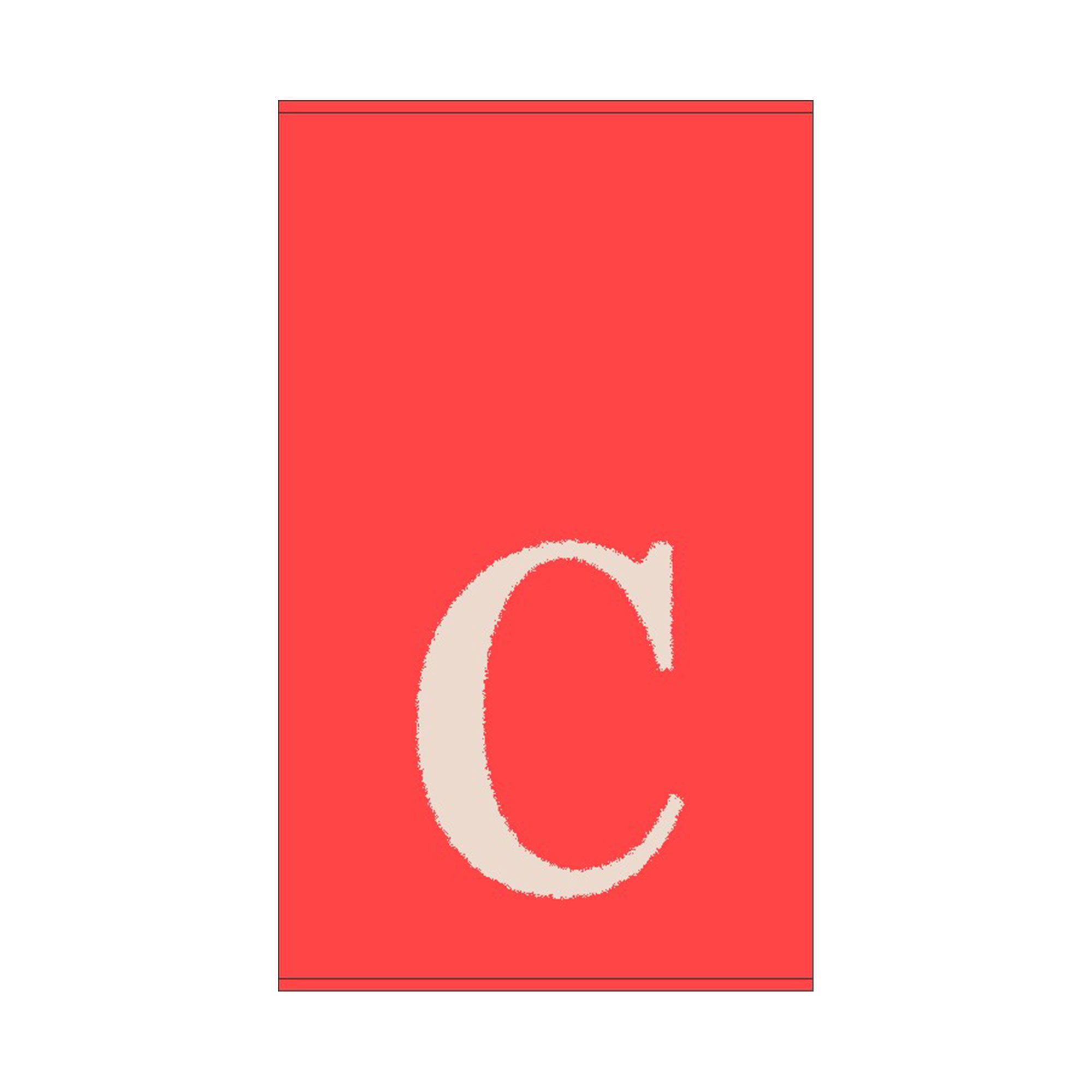 2er Set - Kleines Handtuch mit Buchstabe "C", 2 Farben 